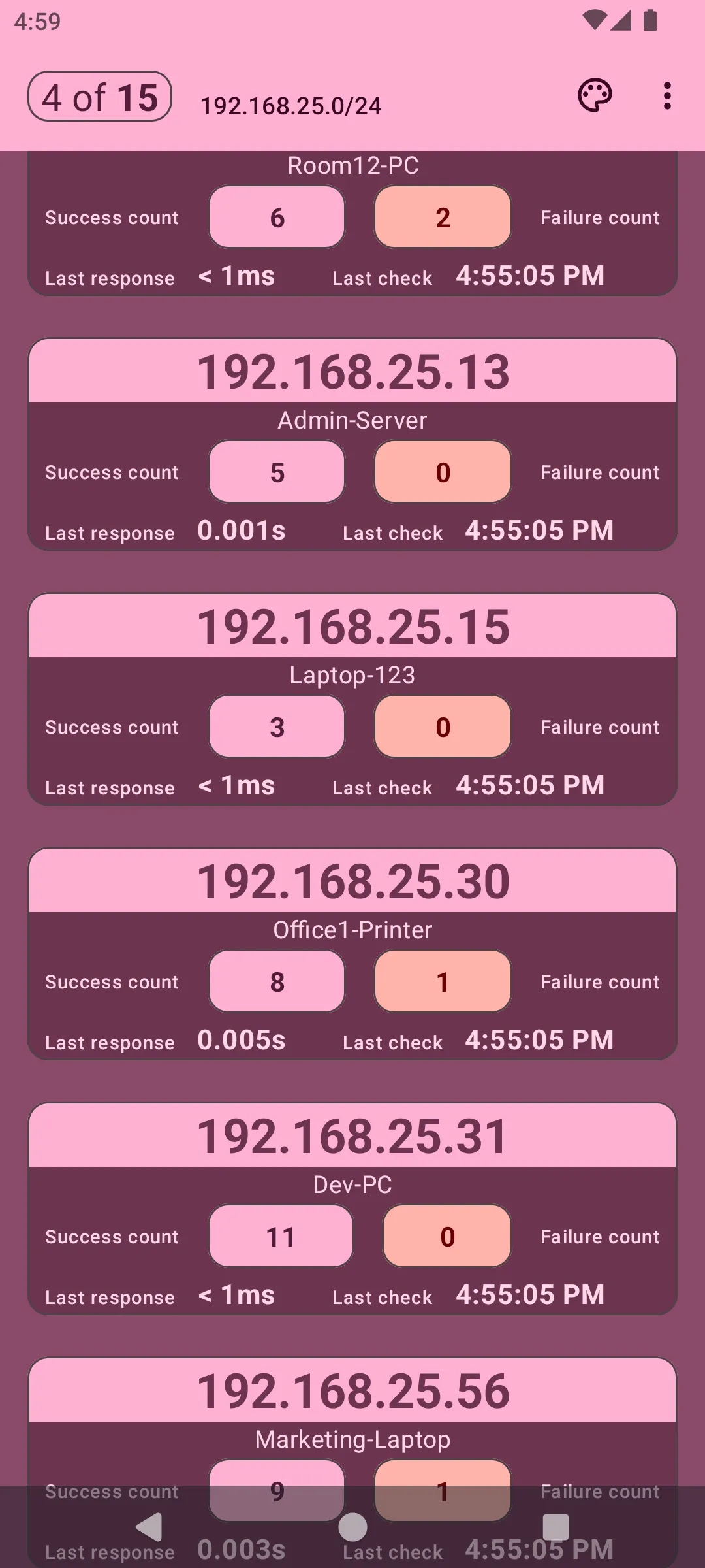 WiFi Scanner & Network Monitor Android app screenshot